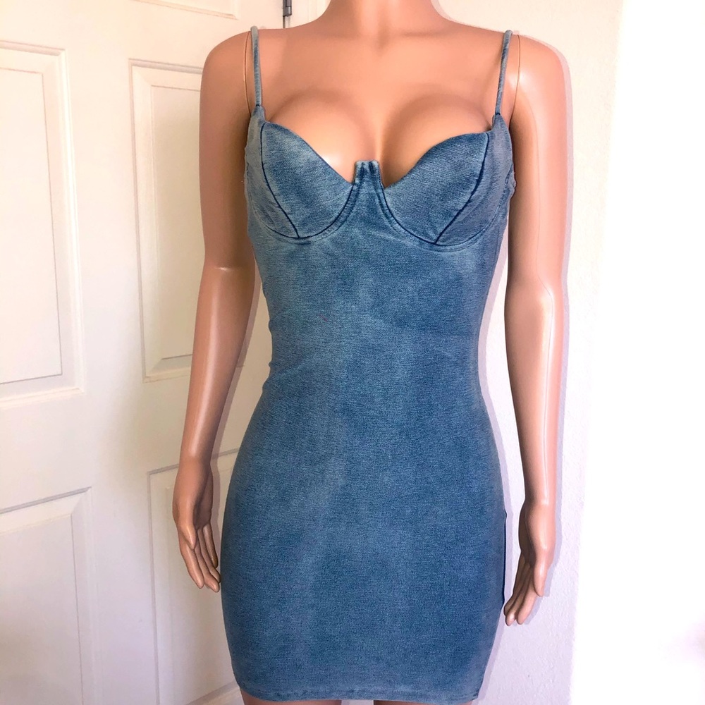 Blue denim dress